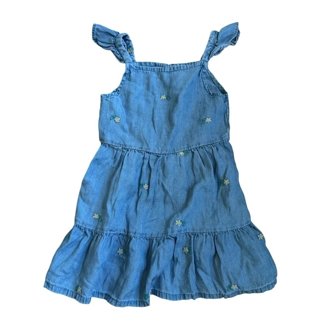 Bundle 4PC Dresses Baby Girl 18M Sleeveless Pink Hearts Floral Eyelet Summer